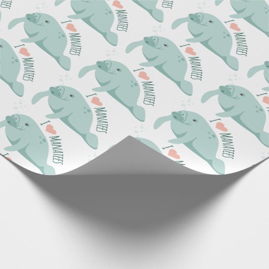 Papier Cadeau Love Manatees (Coin)
