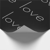 Papier Cadeau Love More (noir) Papier à envelopper (Coin)