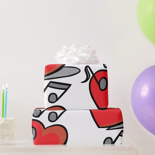 Papier Cadeau Love Music