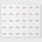 Papier Cadeau Love Noël Wreath Fêtes Noël Design (Plat)