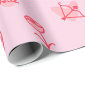 Papier Cadeau Love Notes & Sweet Traits Valentine's Wrapping Pap (Coin rond)