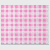 Papier Cadeau Love Plaid Collection rose moderne (Plat)