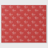 Papier Cadeau Love Red Happy Valentine's Day (Plat)