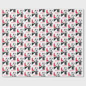 Papier Cadeau Love soccer (Plat)