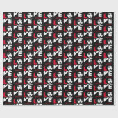 Papier Cadeau Love soccer (Plat)