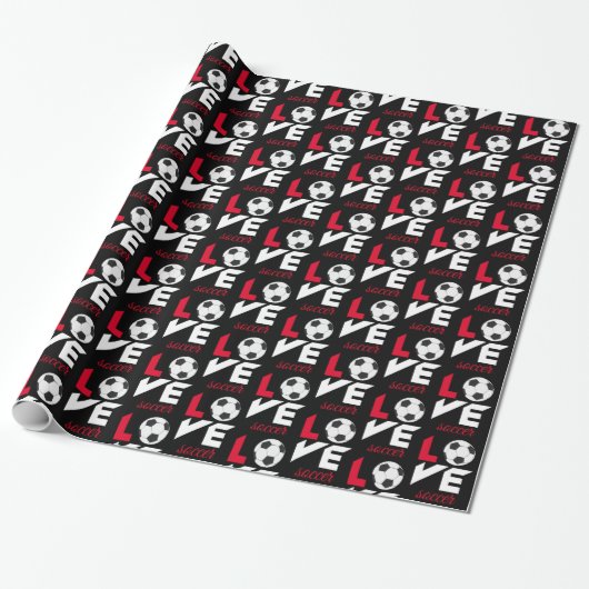 Papier Cadeau Love soccer (Déroulé)