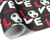 Papier Cadeau Love soccer (Coin rond)