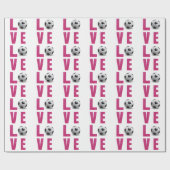 Papier Cadeau Love Soccer (Plat)