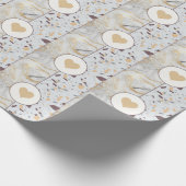Papier Cadeau Love Terrazzo et Marble Gold Heart Wrapt Papier (Coin)