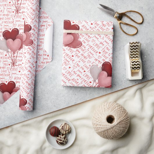 Papier Cadeau Love Vibes Wrapping Paper (Artisanat)