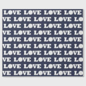 Papier Cadeau LOVE Volleyball Team Color Cadeau Papier enveloppa (Plat)