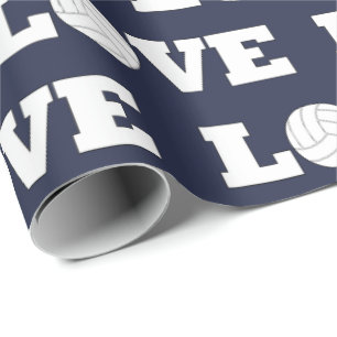 Papier Cadeau LOVE Volleyball Team Color Cadeau Papier enveloppa