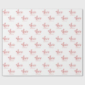 Papier Cadeau Love White Red Happy Valentine's Day (Plat)