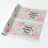 Papier Cadeau Love You Maman Typographie Moderne Bonne fête des  (Déroulé)