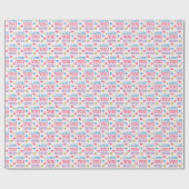 Papier Cadeau Love You Mom Cute Word Motif (Plat)