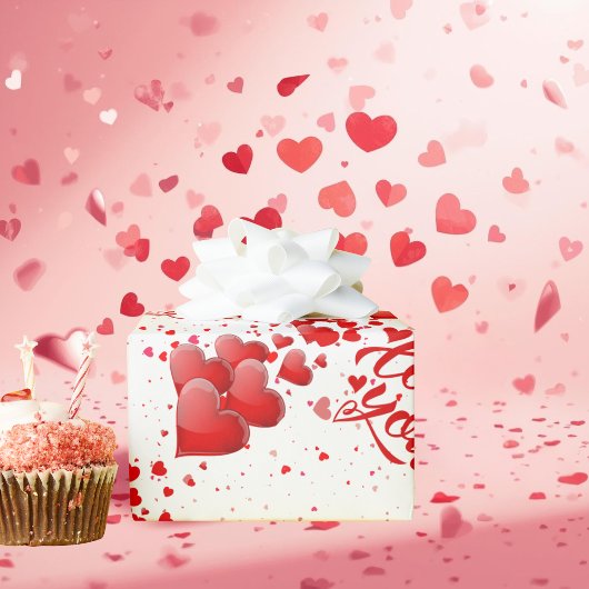 Papier Cadeau Love You Wrapping Paper