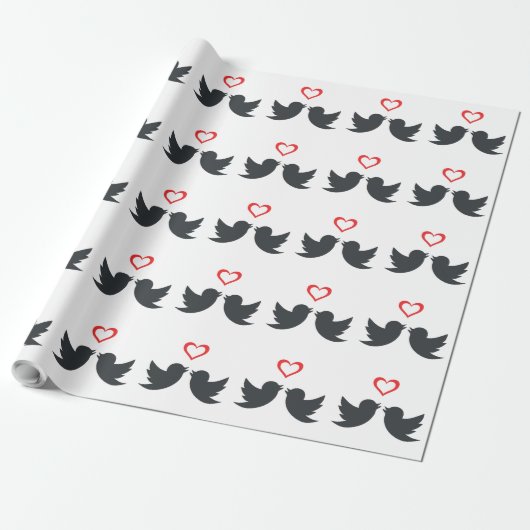 PAPIER CADEAU LOVEBIRDS (Déroulé)