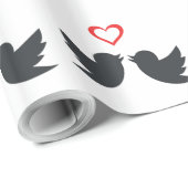 PAPIER CADEAU LOVEBIRDS (Coin rond)