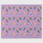 Papier Cadeau Lovebirds of Rainbow Colors Motif (Plat)