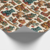 Papier Cadeau lovely animal design pattern (Coin)