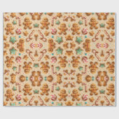 Papier Cadeau lovely ginger bread design (Plat)