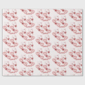 Papier Cadeau Lovely Love Red Hearts Saint Valentin (Plat)