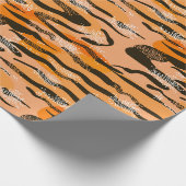 Papier Cadeau Lovely seamless tiger pattern,peach colour (Coin)