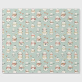 Papier Cadeau lovely snow man design (Plat)