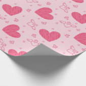 Papier Cadeau Lovely Valentine's Day Heart Theme Design (Coin)
