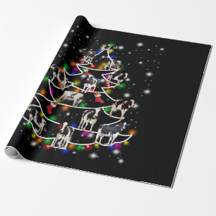 Papier Cadeau Lover Oeuvres d'ornement de Noël de la vache fol