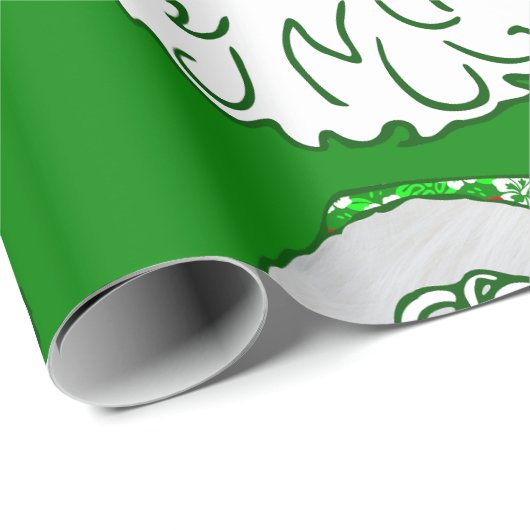 Papier Cadeau luau noël hawaïen santa claus (Coin rond)