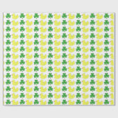 Papier Cadeau Lucky Duck Rubber Ducky Duckie Shamrock Clover (Plat)
