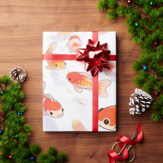 Papier cadeau Lucky Goldfish (Cadeau de vacances)