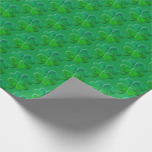 Papier Cadeau Lucky Green 4Leaf Clover (Coin)