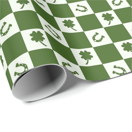 Papier Cadeau Lucky Irish St. Patrick's Day Wrapping Papier (Coin rond)
