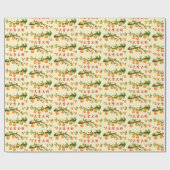 Papier Cadeau Lucky Mandarin Orange Nouvel An Chinois (Plat)