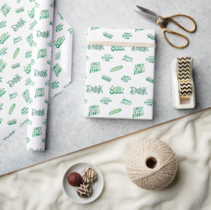 Papier Cadeau Lucky Shamrock Motif de la fête de la Saint-Patric