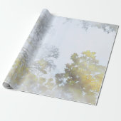 Papier Cadeau Lueur dorée de larges feuilles (Déroulé)