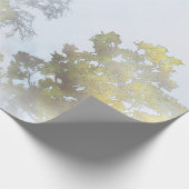 Papier Cadeau Lueur dorée de larges feuilles (Coin)
