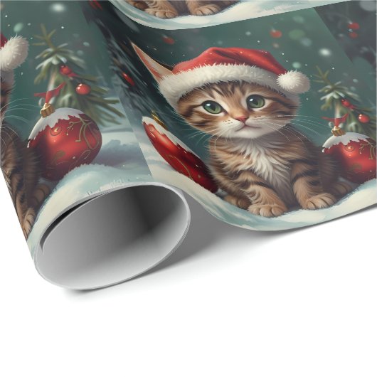 Papier Cadeau Lumière de Noël enchantée (Coin rond)