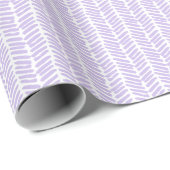 Papier Cadeau Lumière de printemps Violet Violet Blanc Zigzag Ra (Coin rond)