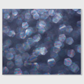 Papier Cadeau Lumières Bokeh Blue Sparkle (Plat)
