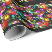 Papier Cadeau Lumières de Noël (Coin rond)