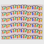 Papier Cadeau Lumières de Noël (Plat)