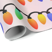 Papier Cadeau Lumières de Noël (Coin rond)
