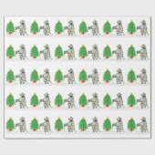 Papier Cadeau Lumières de Noël accrochantes d'âne (Plat)