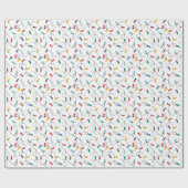 Papier Cadeau Lumières de Noël aquarelle (Plat)