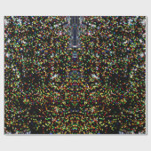 Papier Cadeau Lumières de Noël colorées modernes cubes festifs (Plat)