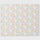 Papier Cadeau Lumières de Noël de couleur préférée © GraphicLove (Plat)