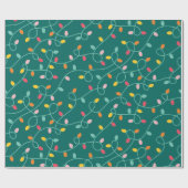 Papier Cadeau Lumières de Noël multicolores (Plat)